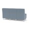 Lesro Siena Lounge Reception Armless 3 Seat Tandem Seating No Center Arms, Brushed Steel, RS RainSong Uph SN3102 - alternate 3